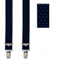 Preview: dunkelblauer Hosenträger 4861 mit Webmuster in H-Form