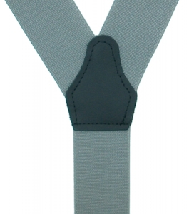 Hosenträger 2863 in grau mit Lederpatten