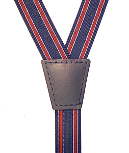 Preview: Y-Form Hosenträger 5115 dunkelblau mit Streifen