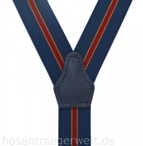 dunkelblauer Hosenträger 4495 mit Lederenden