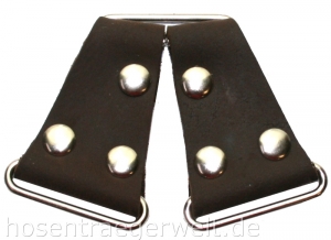 Preview: dunkelbrauner Hosenträger 4543 aus festem Band