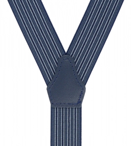 Preview: Hosenträger 4901 mattblau mit dunkelblauen Streifen