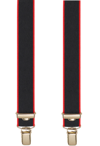 schwarzer Hosenträger 5119 mit rotem Rand