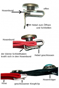 Hosenträger 4067 in fester Qualität mit Lederendstück