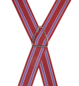 Preview: weinroter X-Form Hosenträger 5110 mit Streifen