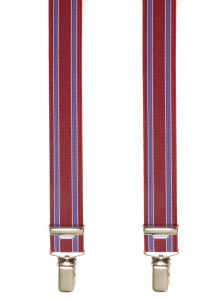 weinroter X-Form Hosenträger 5110 mit Streifen