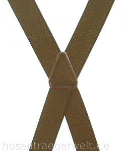 dunkelbraunes Hosenträgerset mit Ärmelhalter