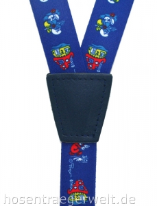 blauer Kinderhosenträger 4554 mit Clip-Patten
