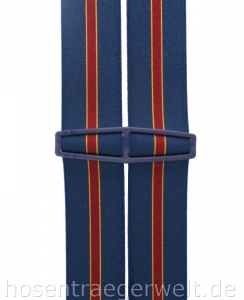 Preview: dunkelblauer Hosenträger 4473 mit Lederenden