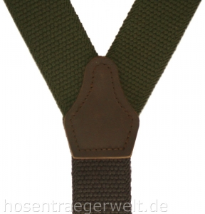 Preview: dunkelbrauner Hosenträger 4543 aus festem Band