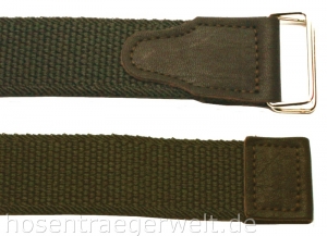 Stretchgürtel 4410 mit Lederbesatz in dunkelbraun