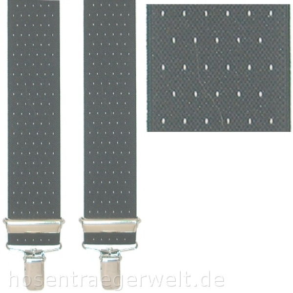 grauer Hosenträger 4028 mit kleinen Punkten