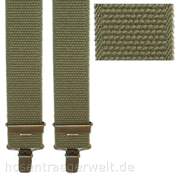 olivfarbener Hosenträger 4065 in fester Qualität