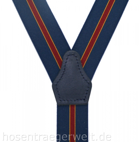 dunkelblauer Hosenträger 4495 mit Lederenden