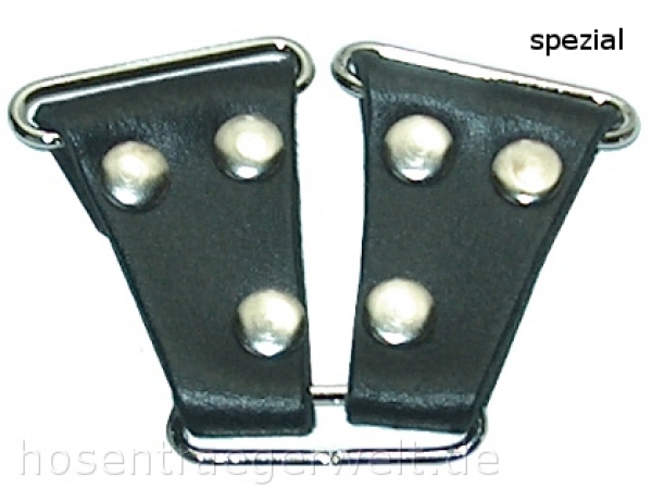 dunkelblauer Hosenträger 4495 mit Lederenden