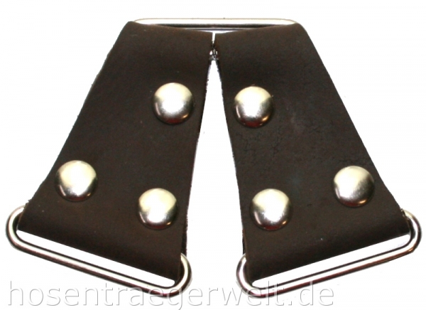 dunkelbrauner Hosenträger 4543 aus festem Band