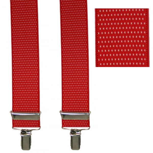 roter Hosenträger 4713 mit kleinen Punkten