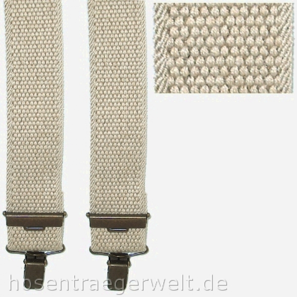 naturfarbener Hosenträger 4721 in fester Qualität
