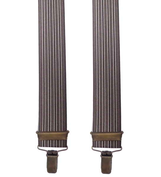 Hosenträger 4890 braun mit dunkelbraunen Streifen