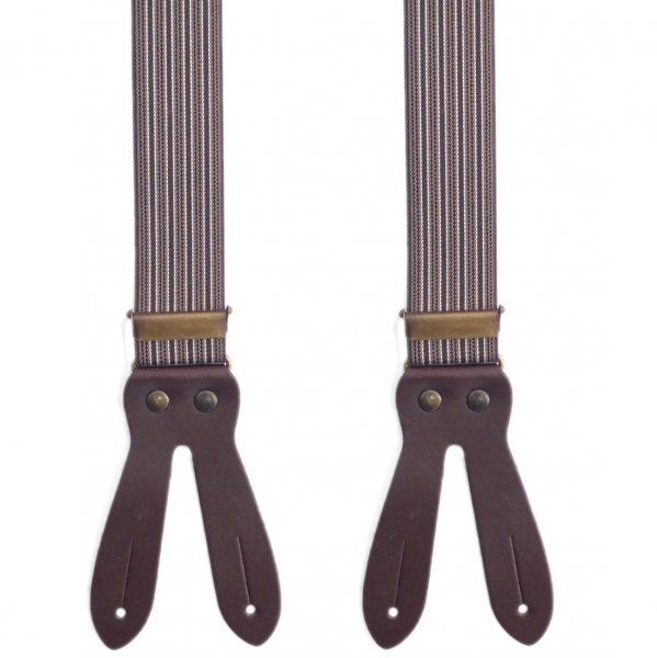 Hosenträger 4894 braun mit dunkelbraunen Streifen