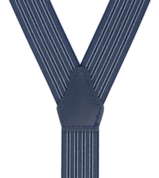 Hosenträger 4901 mattblau mit dunkelblauen Streifen