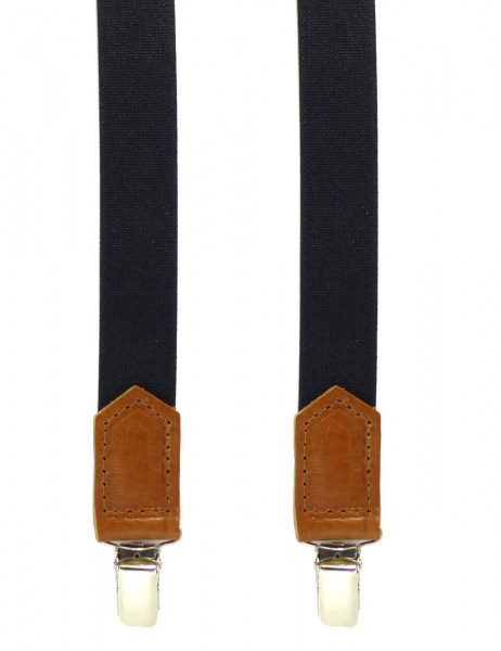 schmaler Hosenträger 4919 mit Lederapplikation