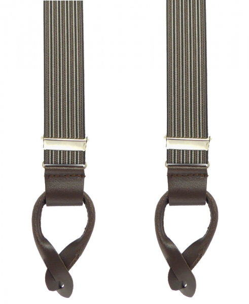 Hosenträger 4963 braun mit dunkelbraunen Streifen