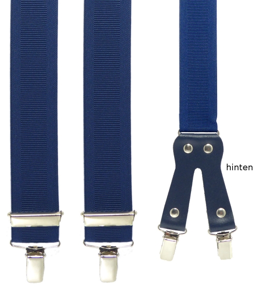 blauer Hosenträger 4974 hinten mit Clippatte