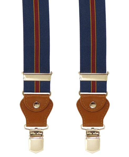 dunkelblauer Hosenträger 5054 mit eleganten Lederenden