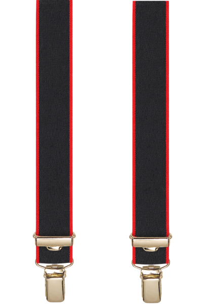 schwarzer Hosenträger 5119 mit rotem Rand