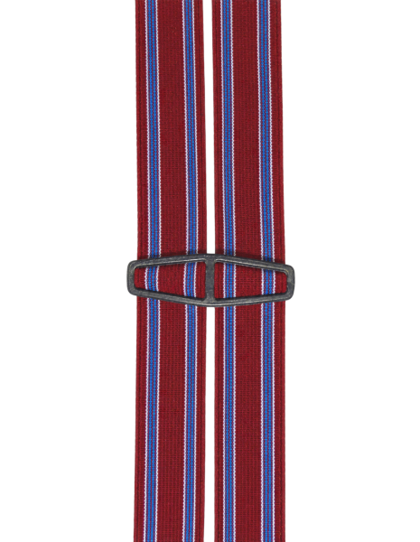 weinroter H-Form Hosenträger 5120 mit Streifen