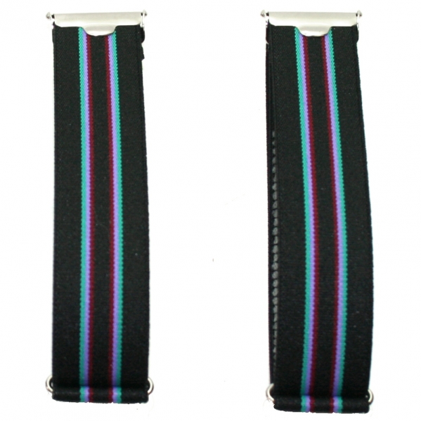 schwarzer Ärmelhalter 4585 mit Streifen