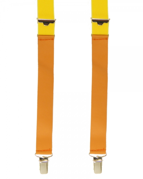 Hosenträger 5075 für Damen vorne mit Ledereinsatz in gedecktem Orange