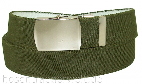 elastischer Herrengürtel 4285 in dunklem Oliv