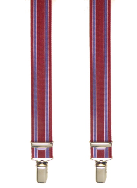 weinroter X-Form Hosenträger 5110 mit Streifen