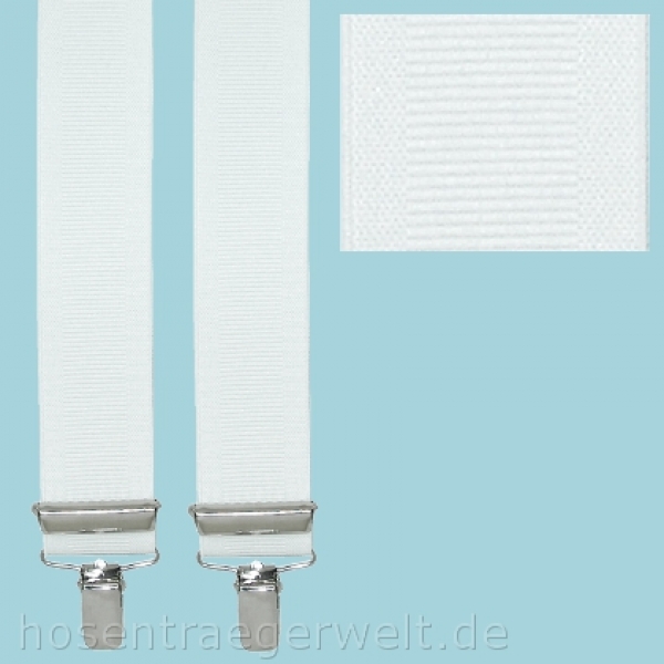 weißer Hosenträger 3232 mit Webstreifen