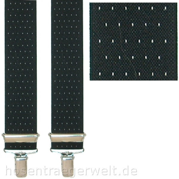 schwarzer Hosenträger 3388 mit kleinen Punkten