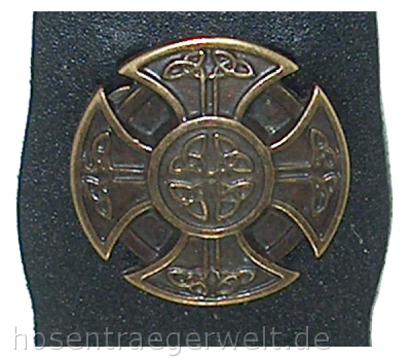 Hosenträger 4034 mit großer Zierniete "Keltenkreuz"