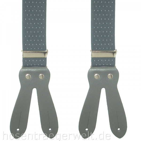 grauer Hosenträger 4315 mit kleinen Punkten