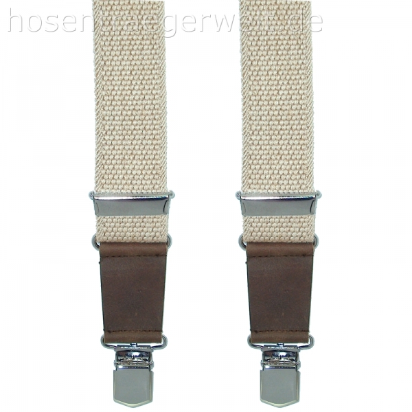 Hosenträger 4371 in fester Qualität mit Lederenden