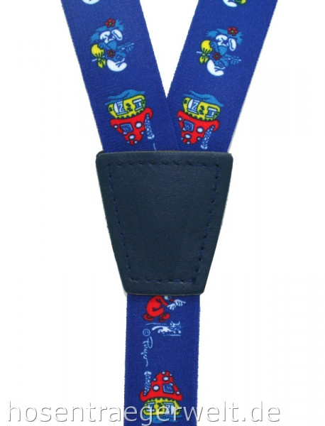 blauer Kinderhosenträger 4554 mit Clip-Patten