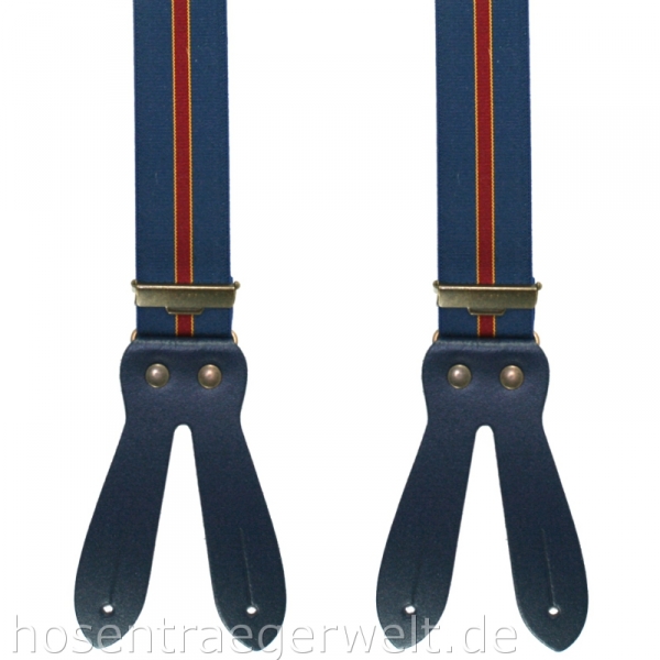 dunkelblauer Hosenträger 4538 mit Streifen