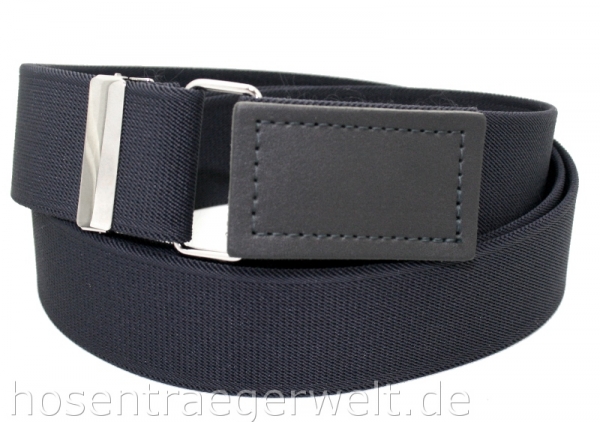 dunkelgrauer Stretchgürtel 4481 in 3,5 cm Breite