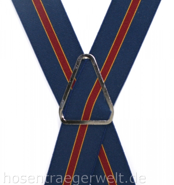 dunkelblauer Hosenträger 4473 mit Lederenden