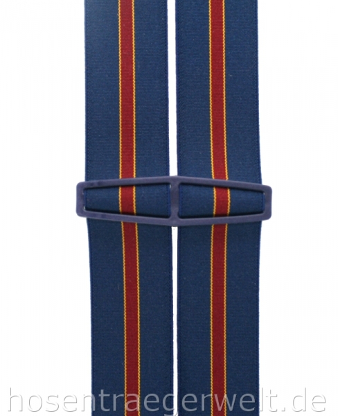 dunkelblauer Hosenträger 4473 mit Lederenden
