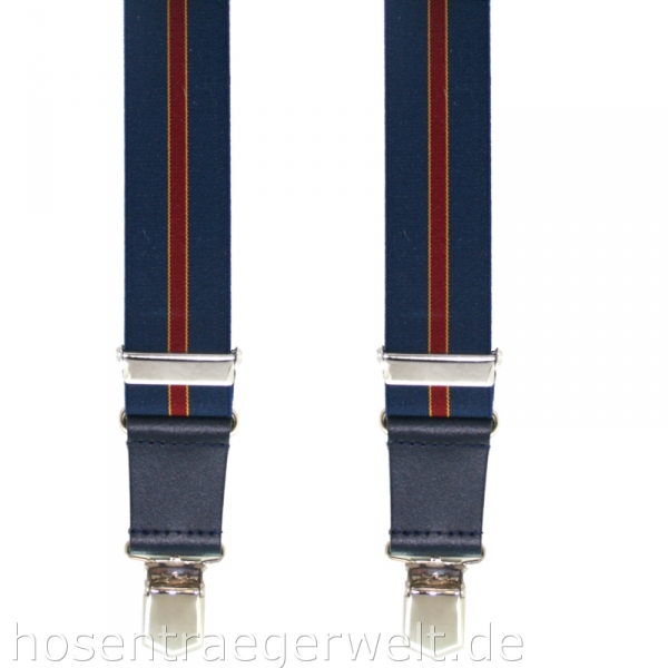 dunkelblauer Hosenträger 4495 mit Lederenden