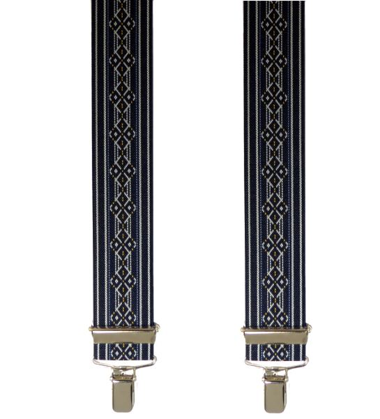 Hosenträger 5086 dunkelblau mit klassischem Muster