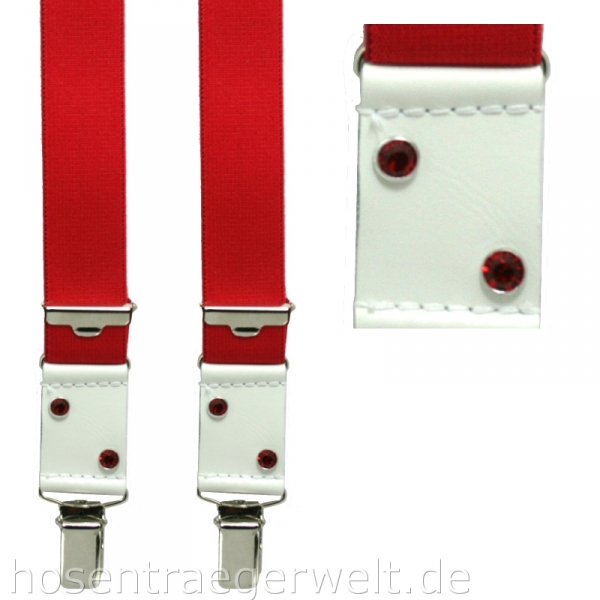 Kinderhosenträger 4540 mit roten Schmucksteinen