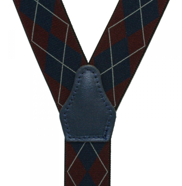 Hosenträger mit Rautenmuster 4754 hinten mit Clippatte