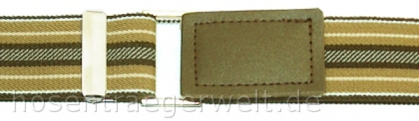 Elastikgürtel 3366 mit Klettverschluß in Brauntönen